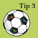 Soccer ball with colorful APA Style logo on a light green background with the text Tip 3