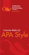 Concise Rules of APA Style, Sixth Edition