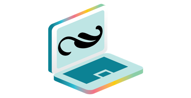 Illustration of a laptop with the APA Style logo on the screen