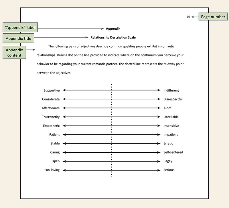 Appendices Setup