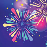 illustration of fireworks exploding