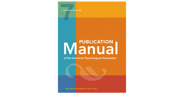 Publication Manual of the American Psychological Association, Seventh Edition
