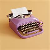 AI Chatbot concept with typewriter