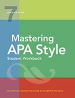 cover of Mastering APA Style Student Workbook